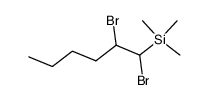 (1,2-dibromo-hexyl)-trimethyl-silane Structure