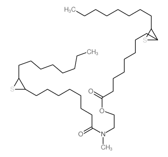 2-Thiiraneoctanoicacid, 3-octyl-, 2-[methyl[8-(3-octyl-2-thiiranyl)-1-oxooctyl]amino]ethyl ester structure
