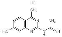 Guanidine,N-(4,7-dimethyl-2-quinazolinyl)-, hydrochloride (1:1) Structure