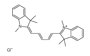 2-[5-(1,3-Dihydro-1,3,3-trimethyl-2H-indol-2-ylidene)-1,3-pentadien-1-yl]-1,3,3-trimethyl-3H-indolium chloride Structure