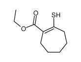 ethyl 2-sulfanylcycloheptene-1-carboxylate结构式