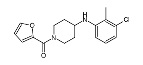 [4-(3-chloro-2-methylanilino)piperidin-1-yl]-(furan-2-yl)methanone Structure