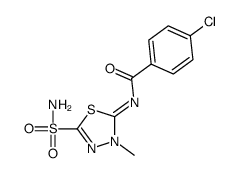 4-Chloro-N-(4,5-dihydro-4-methyl-2-sulfamoyl-1,3,4-thiadiazol-5-ylidene)benzamide structure