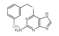 9H-Purin-2-amine,6-[[(3-methylphenyl)methyl]thio]- structure