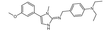 N-[[4-(diethylamino)phenyl]methyl]-5-(3-methoxyphenyl)-1-methylimidazol-2-amine Structure