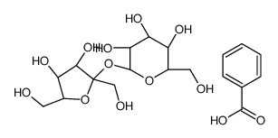 benzoic acid,(2R,3R,4S,5S,6R)-2-[(2S,3S,4S,5R)-3,4-dihydroxy-2,5-bis(hydroxymethyl)oxolan-2-yl]oxy-6-(hydroxymethyl)oxane-3,4,5-triol结构式