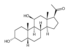 5β-pregnan-3α,11β-diol-20-one Structure