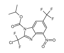 2-(Chlorodifluoromethyl)-4-nitro-6-(trifluoromethyl)-1H-benzimidazole-1-carboxylic acid isopropyl ester结构式