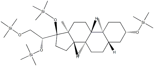 [[(20R)-5α-Pregnane-3β,17,20,21-tetryl]tetrakis(oxy)]tetrakis(trimethylsilane) Structure