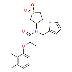 2-(2,3-dimethylphenoxy)-N-(1,1-dioxidotetrahydrothiophen-3-yl)-N-(thiophen-2-ylmethyl)propanamide结构式
