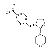 4-[5-(4-nitrobenzyliden)-1-cyclopenten-1-yl]morpholine Structure