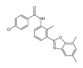 Benzamide, 4-chloro-N-[3-(5,7-dimethyl-2-benzoxazolyl)-2-methylphenyl]- (9CI)结构式