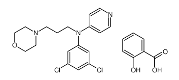 N-(3,5-dichlorophenyl)-N-(3-morpholin-4-ylpropyl)pyridin-4-amine,2-hydroxybenzoic acid Structure