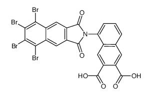 5-(5,6,7,8-Tetrabrom-2,3-naphthalindicarbonsaeureimid)-2,3-naphthalindicarbonsaeure Structure