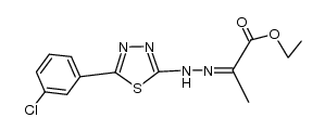 2-{[5-(3-chloro-phenyl)-[1,3,4]thiadiazol-2-yl]-hydrazono}-propionic acid ethyl ester结构式