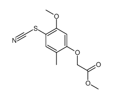 (5-Methoxy-2-methyl-4-thiocyanatophenoxy)acetic acid methyl ester结构式
