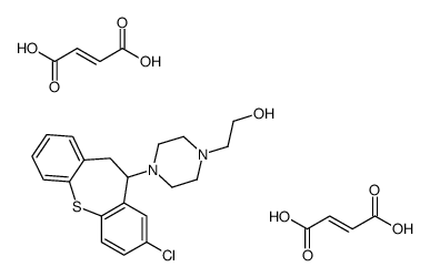(E)-but-2-enedioic acid,2-[4-(3-chloro-5,6-dihydrobenzo[b][1]benzothiepin-5-yl)piperazin-1-yl]ethanol结构式