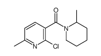 (2-chloro-6-methylpyridin-3-yl)-(2-methylpiperidin-1-yl)methanone Structure