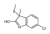6-chloro-3-methyl-3-methylsulfanyl-1H-indol-2-one结构式
