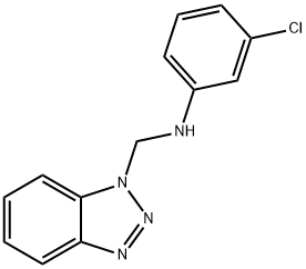 N-(benzotriazol-1-ylmethyl)-3-chloroaniline结构式