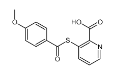 3-(4-methoxybenzoyl)sulfanylpyridine-2-carboxylic acid结构式