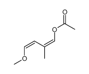 Acetic acid (1Z,3Z)-4-methoxy-2-methyl-buta-1,3-dienyl ester结构式