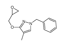 1-benzyl-4-methyl-3-(oxiran-2-ylmethoxy)pyrazole结构式