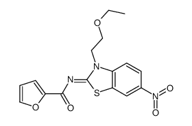 N-[3-(2-ethoxyethyl)-6-nitro-1,3-benzothiazol-2-ylidene]furan-2-carboxamide Structure