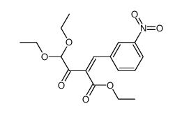 (E,Z)-ethyl 4,4-diethoxy-2-(3-nitrobenzylidene)acetoacetate Structure