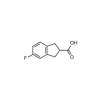 5-氟-2,3-二氢-1H-茚-2-羧酸结构式