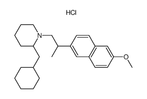 2-cyclohexylmethyl-1-[2-(6-methoxy-2-naphthyl)-2-methylethyl]piperidine hydrochloride Structure