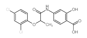 4-[2-(2,4-dichlorophenoxy)propanoylamino]-2-hydroxy-benzoic acid structure