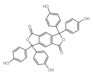 3,3,7,7-tetrakis(4-hydroxyphenyl)pyromellitide结构式