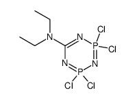 diethyl-(2,2,4,4-tetrachloro-2λ5,4λ5-[1,3,5,2,4]triazadiphosphinin-6-yl)-amine Structure