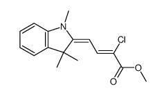 (Z)-2-Chloro-4-[1,3,3-trimethyl-1,3-dihydro-indol-(2E)-ylidene]-but-2-enoic acid methyl ester Structure
