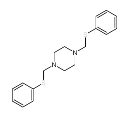 1,4-bis(phenylsulfanylmethyl)piperazine structure