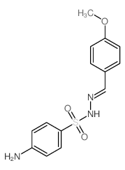 Benzenesulfonic acid,4-amino-, 2-[(4-methoxyphenyl)methylene]hydrazide Structure
