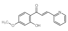 (E)-1-(2-hydroxy-4-methoxy-phenyl)-3-pyridin-2-yl-prop-2-en-1-one Structure
