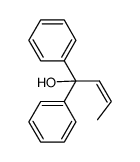 1,1-diphenyl-2-buten-1-ol Structure