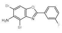 4,6-dibromo-2-(3-fluorophenyl)-1,3-benzoxazol-5-amine结构式