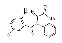 7-chloro-5-oxo-4-phenyl-1H-1,2,4-benzotriazepine-3-carboxamide结构式