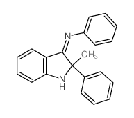 Benzenamine,N-(1,2-dihydro-2-methyl-2-phenyl-3H-indol-3-ylidene)- Structure