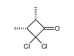 cis-2,2-dichloro-3,4-dimethylcyclobutanone结构式