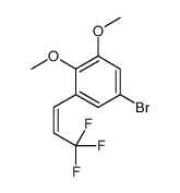 5-bromo-1,2-dimethoxy-3-(3,3,3-trifluoroprop-1-enyl)benzene结构式