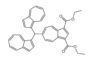 di(1-azulenyl)(1,3-diethoxycarbonyl-6-azulenyl)methane结构式