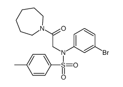 N-[2-(azepan-1-yl)-2-oxoethyl]-N-(3-bromophenyl)-4-methylbenzenesulfonamide结构式