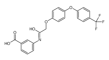 3-[[2-[4-[4-(trifluoromethyl)phenoxy]phenoxy]acetyl]amino]benzoic acid结构式