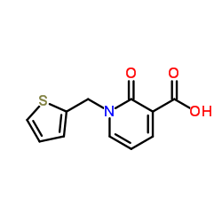 2-oxo-1-(thiophen-2-ylmethyl)-1,2-dihydropyridine-3-carboxylic acid结构式