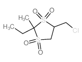 1,3-Dithiolane,4-(chloromethyl)-2-ethyl-2-methyl-, 1,1,3,3-tetraoxide结构式