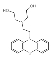 2-(2-hydroxyethyl-(2-phenothiazin-10-ylethyl)amino)ethanol structure